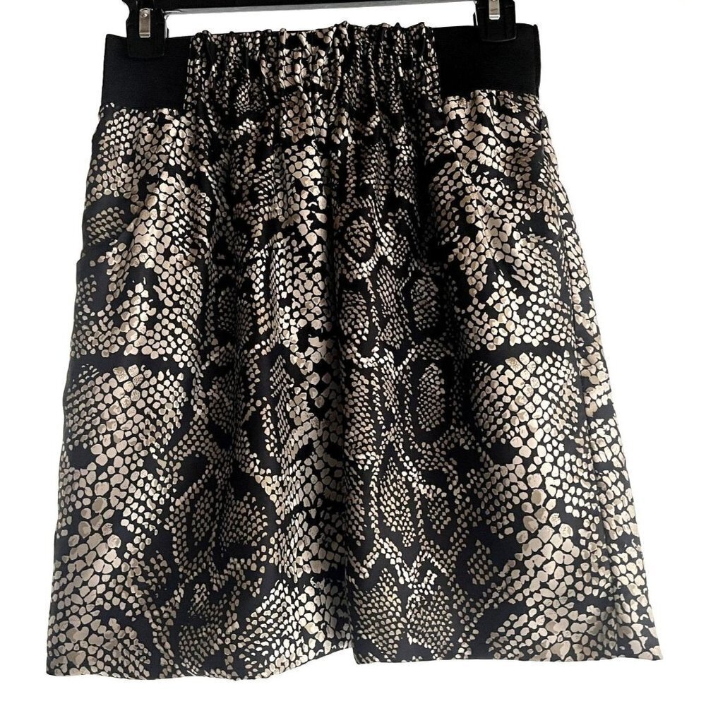 INC Silk Animal Print Pull On Mini Skirt Size 2